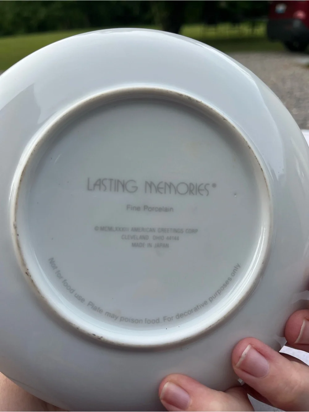 Decorative Floral Sentiment Plate in Orange and Purple